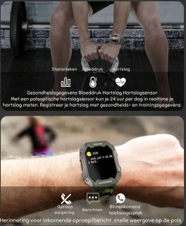 Tijdspeeltgeenrol Army smartwatch Groen/Cameo