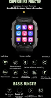 Tijdspeeltgeenrol Army smartwatch Groen/Cameo