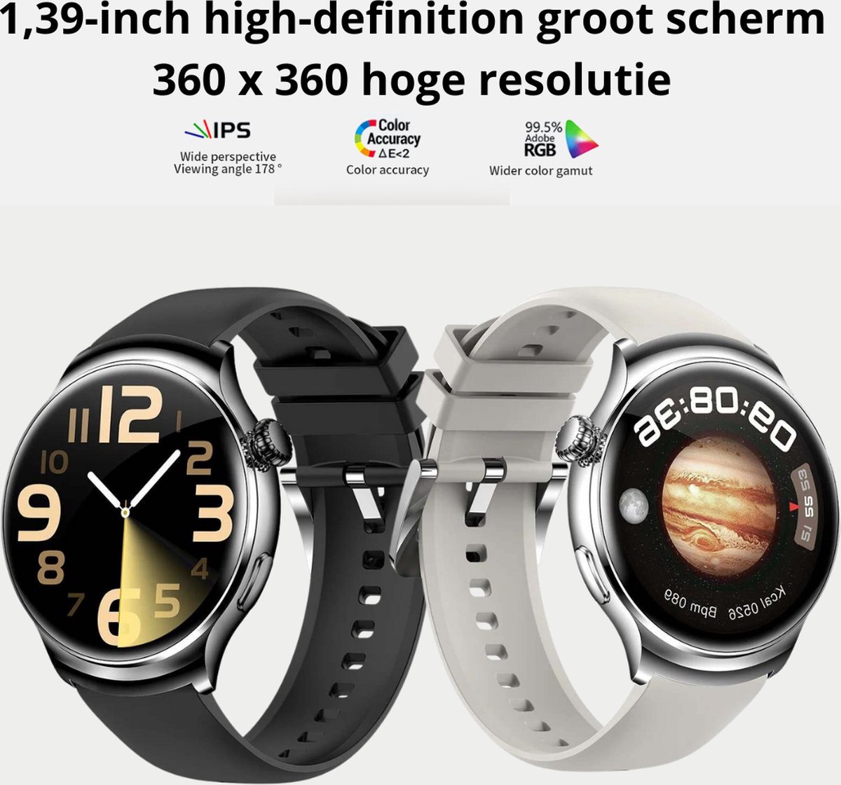 Tijdspeeltgeenrol F68 Smartwatch Zwart