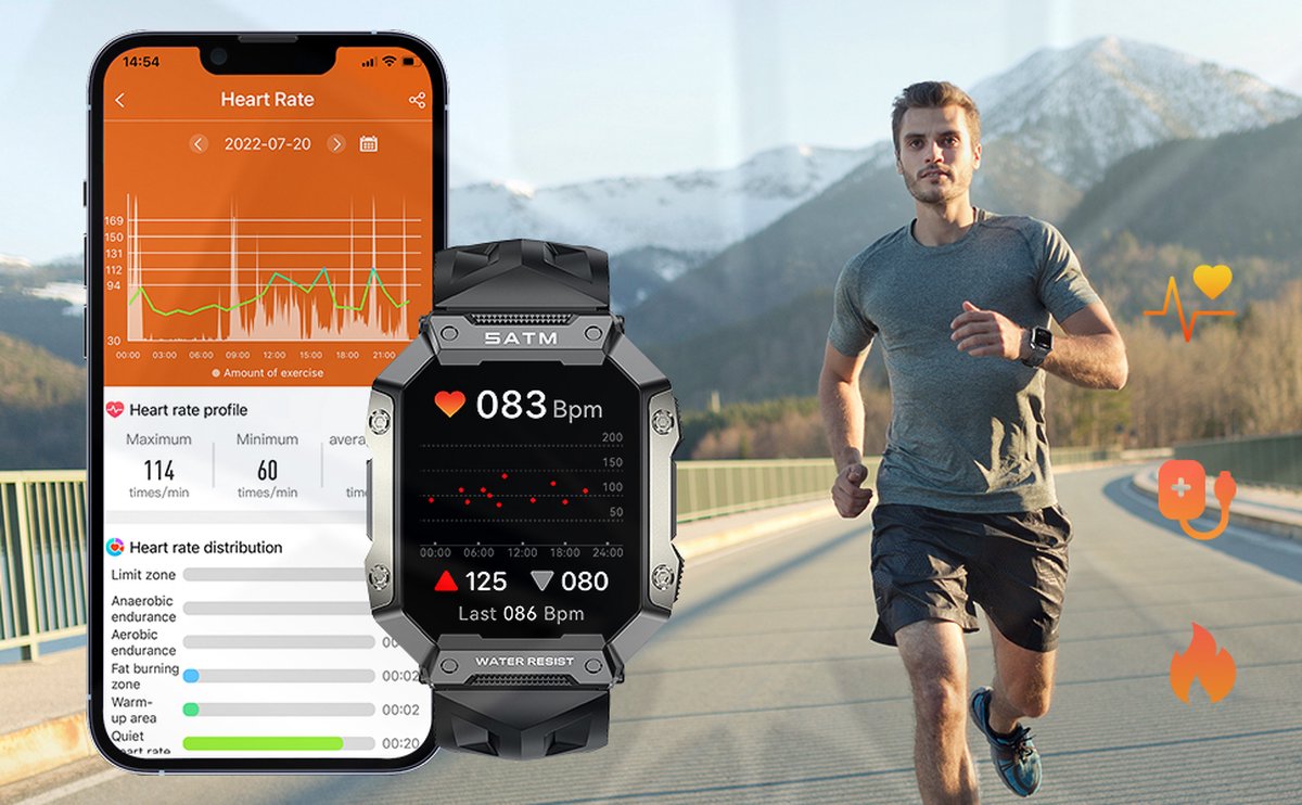 Tijdspeeltgeenrol PG Smartwatch Groen