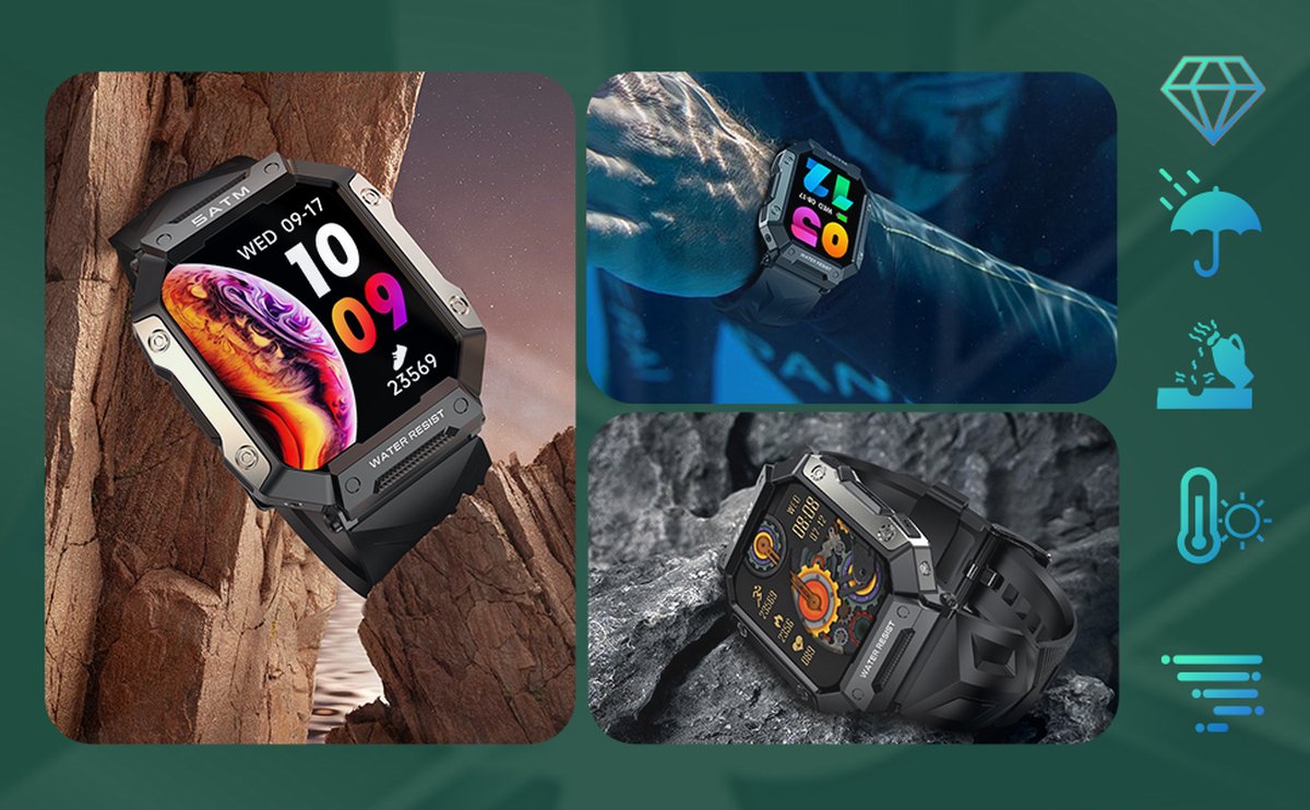 Tijdspeeltgeenrol PG Smartwatch Groen