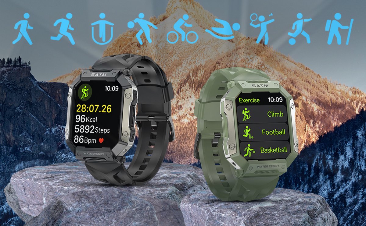 Tijdspeeltgeenrol PG Smartwatch Groen