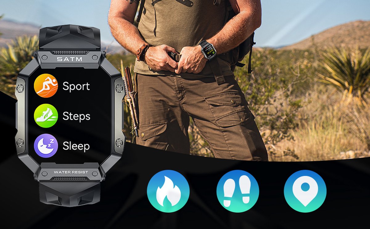 Tijdspeeltgeenrol PG Smartwatch Groen