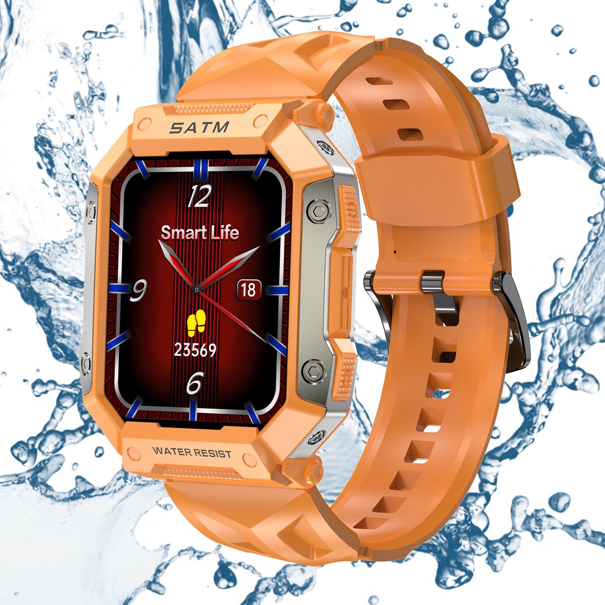 Tijdspeeltgeenrol PG Smartwatch Oranje