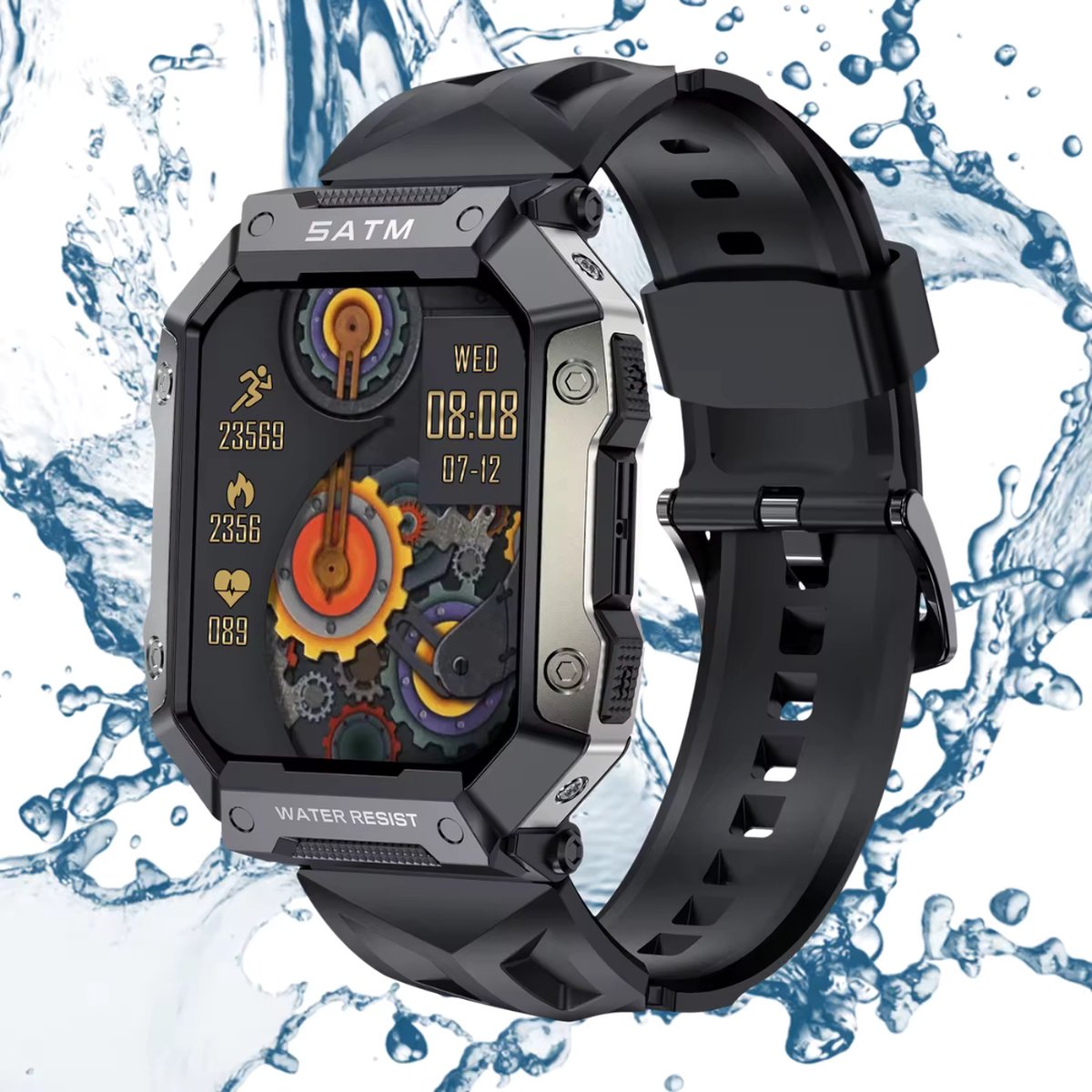 Tijdspeeltgeenrol PG Smartwatch Zwart