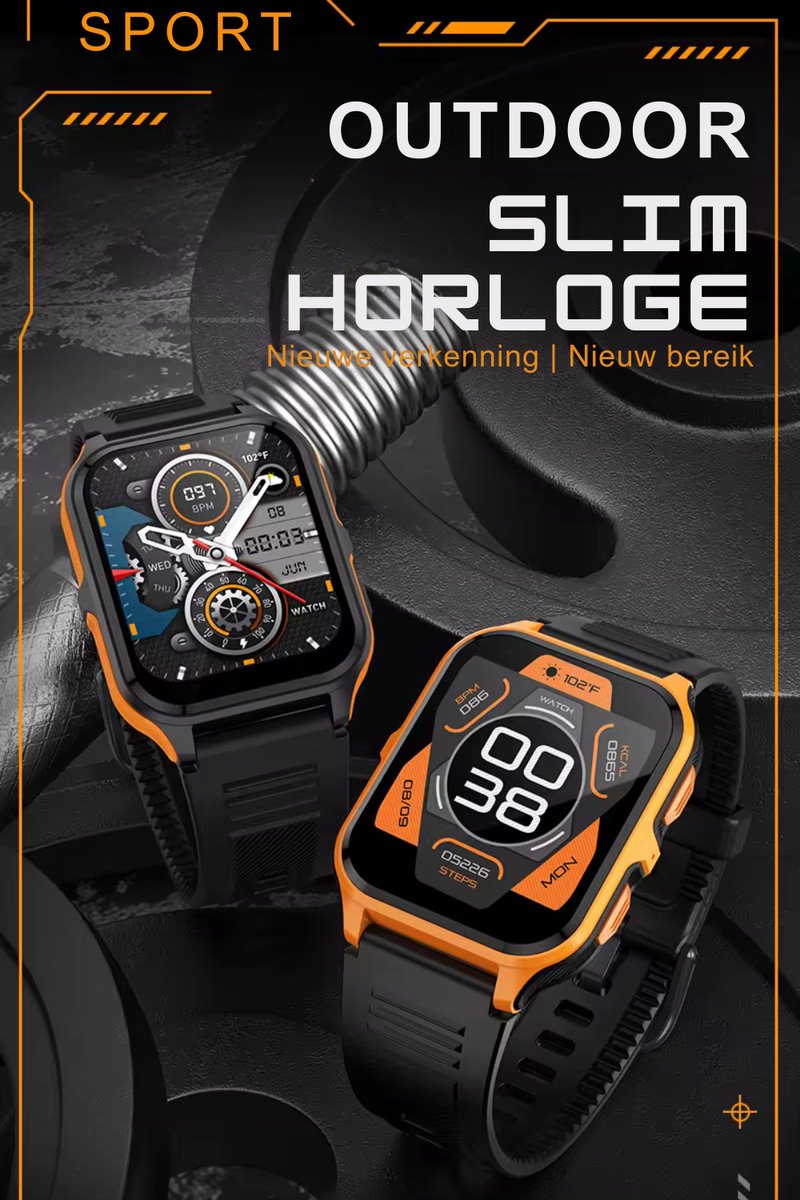 Tijdspeeltgeenrol Smartwatch Zwart Heren & Dames