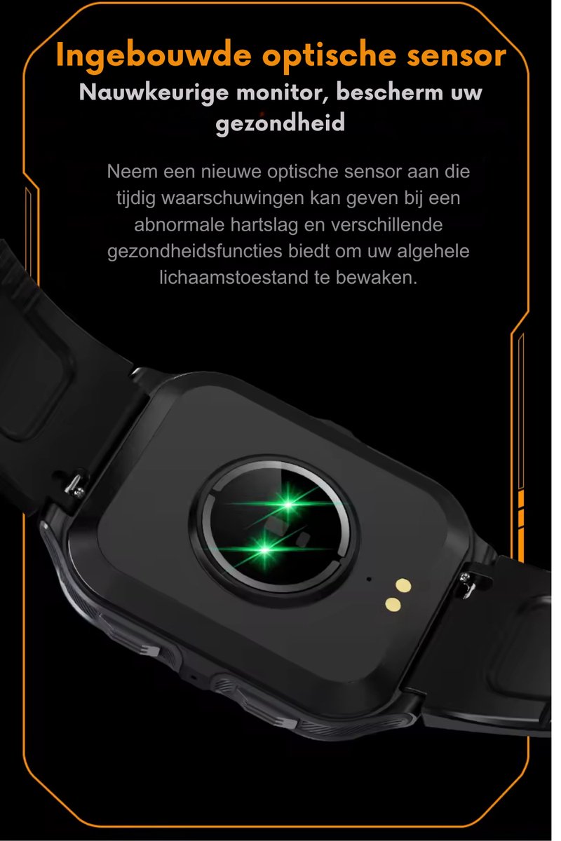 Tijdspeeltgeenrol Smartwatch Zwart Heren & Dames