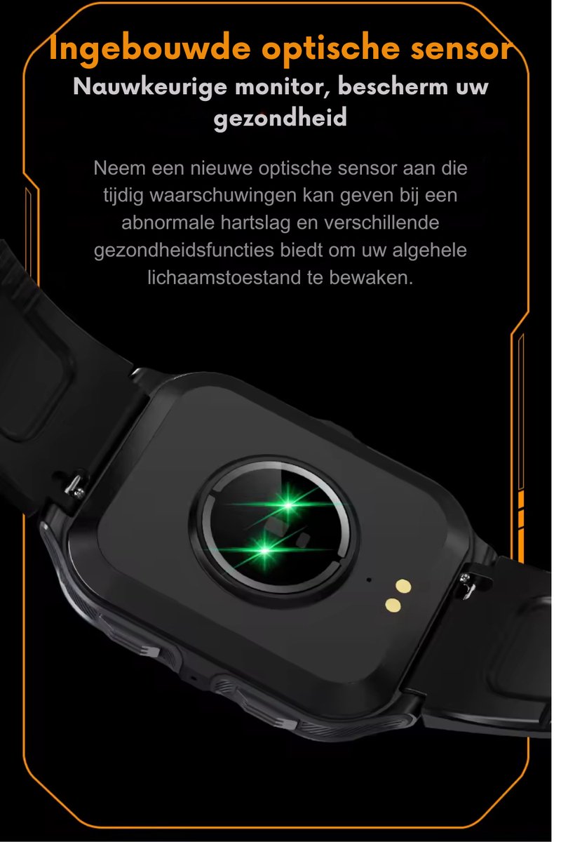 Tijdspeeltgeenrol Smartwatch Zwart voor Heren en Dames