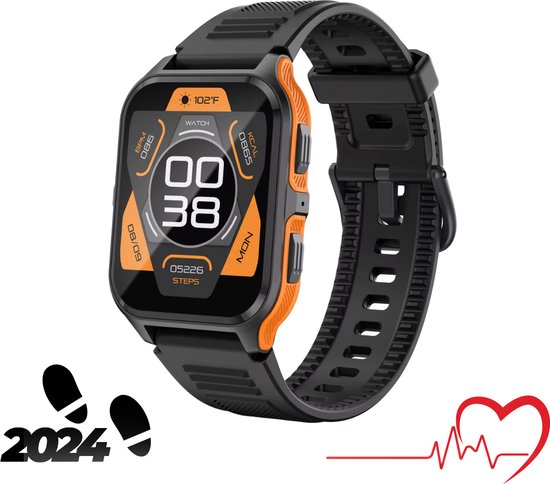 Tijdspeeltgeenrol Smartwatch Zwart voor Heren en Dames