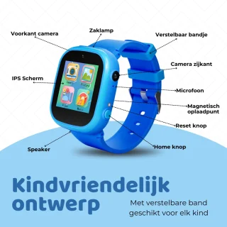 TinyPlay Smartwatch voor kinderen - Blauw