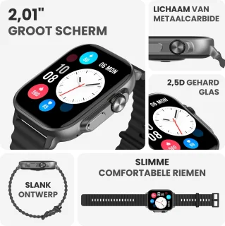 Trends S3 ULTRA Smartwatch Zwart