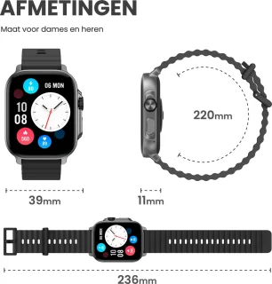 Trends S3 ULTRA Smartwatch Zwart