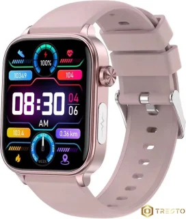 Tresto GlucoWatch - ECG Hartslagmeter - Smartwatch - Lichtroze