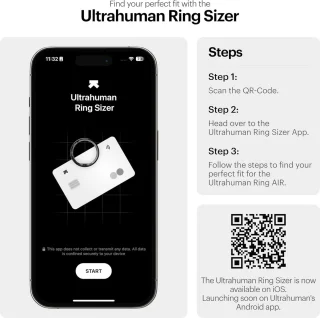 Ultrahuman Ring Air Smartring Maat 13 Aster Black