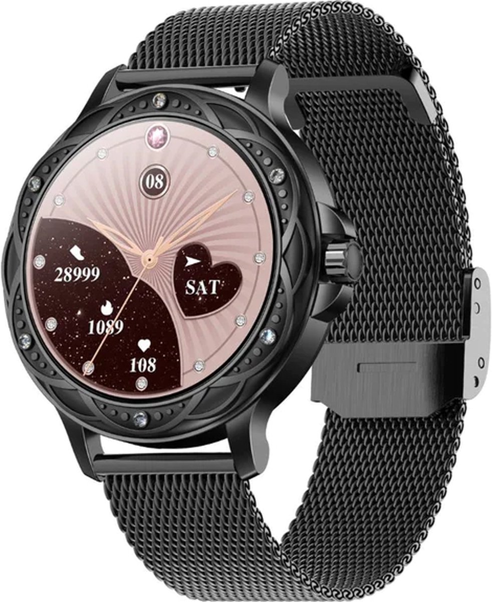 Valante EvoX Smartwatch Dames Zwart Staal 40 mm