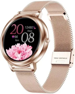 Valante Fem-Fit2 Rosé Goud Stalen Smartwatch 40 mm