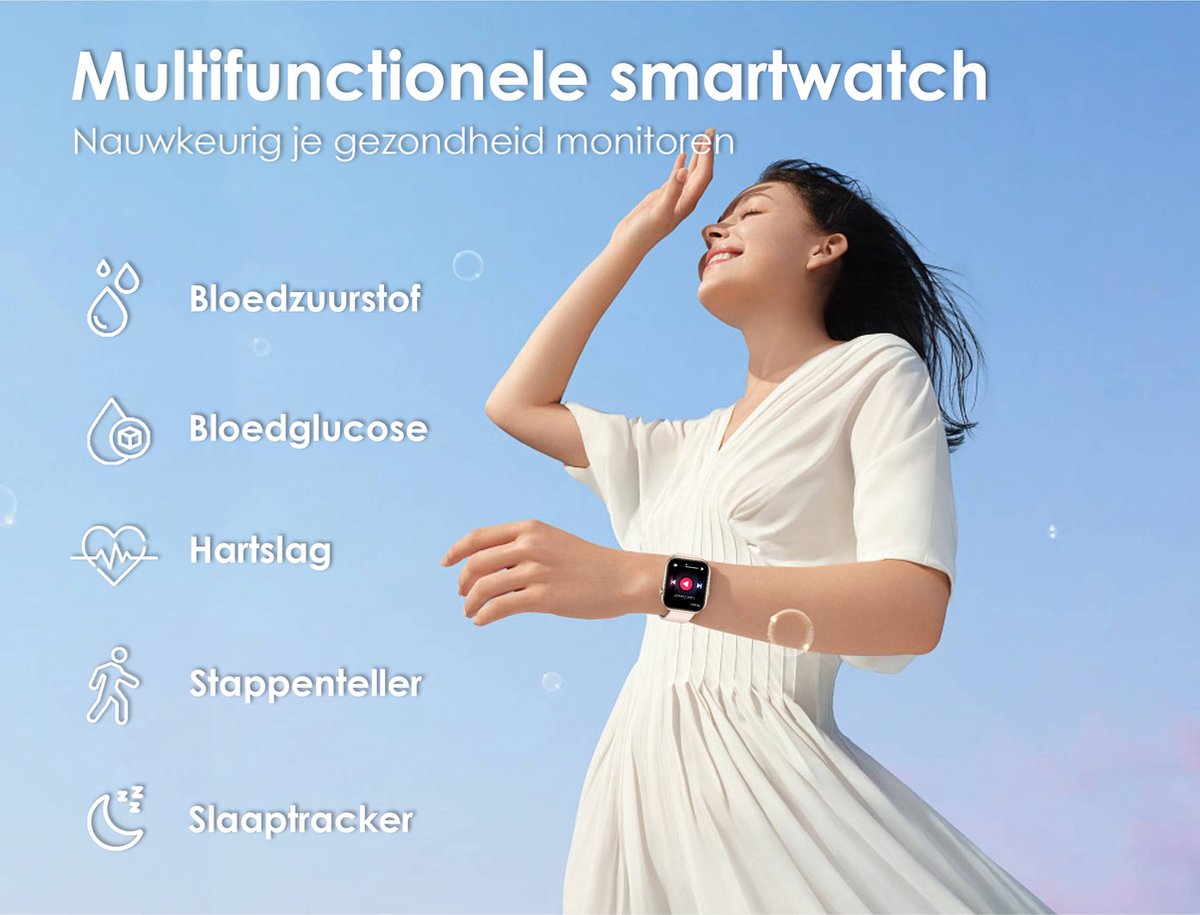 Voltic Smartwatch Goud 47mm Dames