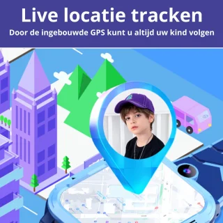 Voltura Kinder Smartwatch GPS 4G Met Simkaart Zwart