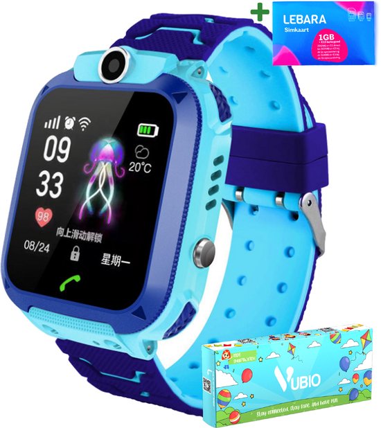 VUBIO Kinder Smartwatch Blauw — eenvoudig, veilig en speels bellen voor kinderen