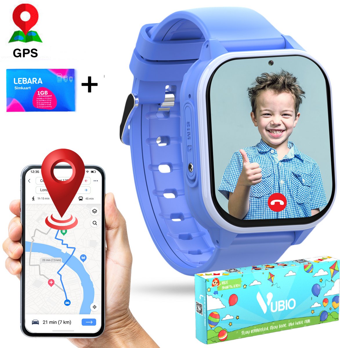 De VUBIO Kinder Smartwatch S1 4G in één oogopslag