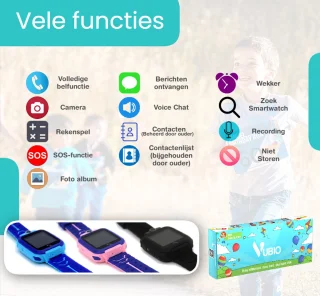 VUBIO Kinder Smartwatch Zwart