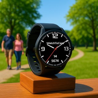 WatchToCare Pulse GPS Tracker Smartwatch Senioren 4G inclusief Lebara Sim