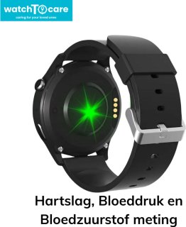 WatchToCare Pulse GPS Tracker Smartwatch Senioren 4G inclusief Lebara Sim