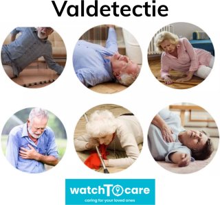 WatchToCare Pulse GPS Tracker Smartwatch Senioren 4G inclusief Lebara Sim