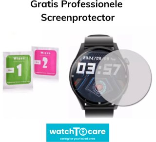 WatchToCare Pulse GPS Tracker Smartwatch Senioren 4G inclusief Lebara Sim