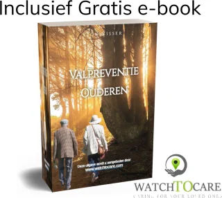 WatchToCare WTC45 GPS Horloge Ouderen Zwart Leer