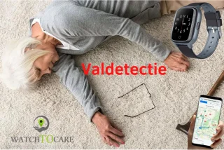 WatchToCare WTC45 GPS Horloge Ouderen Zwart Leer