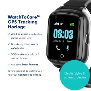 WatchToCare WTC45 Smartwatch GPS Horloge Ouderen