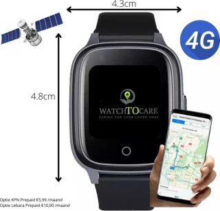 WatchToCare WTC45 Smartwatch GPS Horloge Ouderen