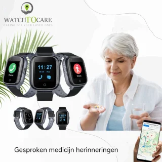 WatchToCare WTC45 Smartwatch GPS Horloge Ouderen