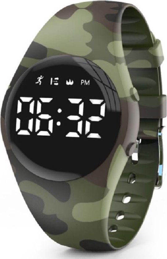 West Watches Jungle Rond Kinder Activity Tracker Sporthorloge Camouflage Groen