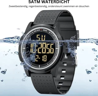 White-Label Sporthorloge Smartwatch Zwart