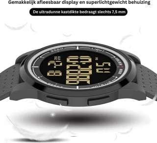 White-Label Sporthorloge Smartwatch Zwart