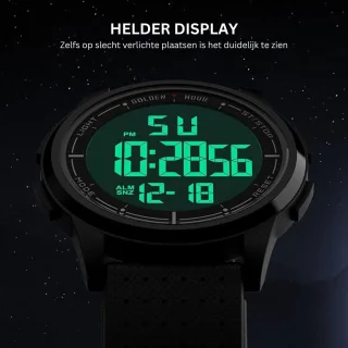 White-Label Sporthorloge Smartwatch Zwart