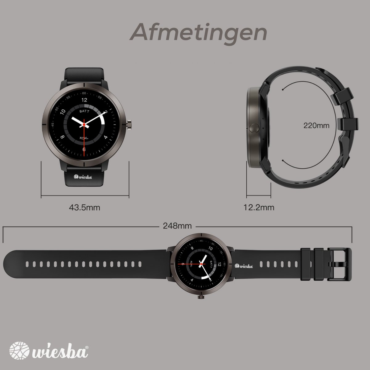 Wat vinden we goed aan de Wiesba Smartwatch Ultra-performance 76 Sporthorloge