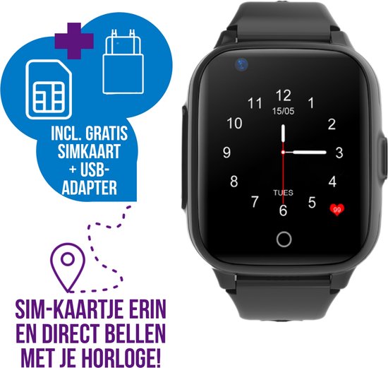 Wiesba WB36 GPS Kinderhorloge Zwart