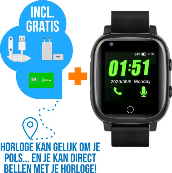 Wiesba WB5S GPS Horloge Senior Smartwatch