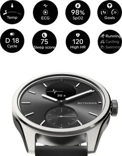 Withings ScanWatch 2 42mm Zwart Leather Band Bundle