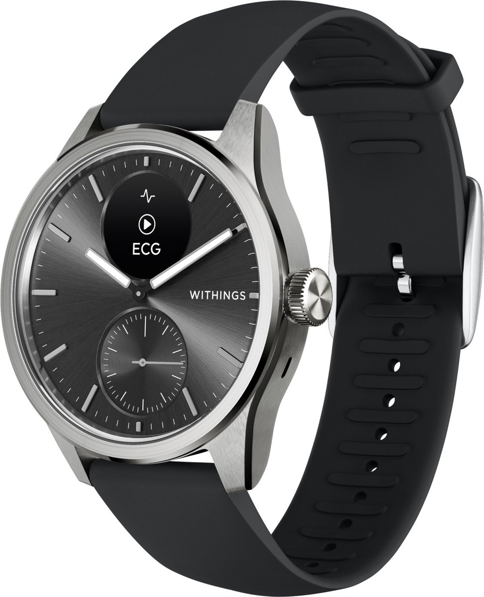 Wat vinden we goed aan de Withings ScanWatch 2 42mm Zwart Leather Band Bundle