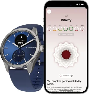 Withings ScanWatch 2 Hybride Smartwatch 42mm Midnight Blauw
