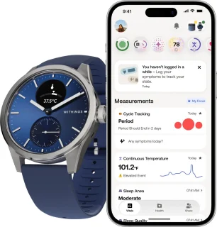 Withings ScanWatch 2 Hybride Smartwatch 42mm Midnight Blauw