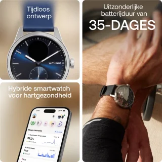 Withings ScanWatch 2 Hybride Smartwatch 42mm Midnight Blauw