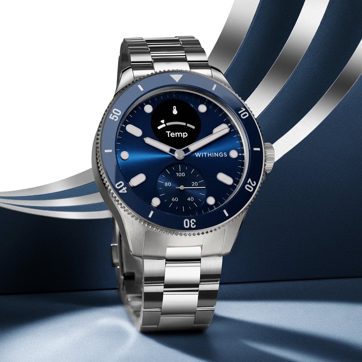 De Withings Scanwatch Nova 42mm Blauw in één oogopslag