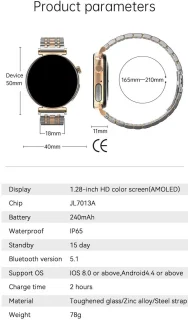 WizBay Premium Select 1.28" AMOLED Smartwatch