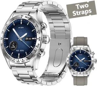 WizBay Premium Select® 1,32 inch Smartwatch – RVS – Zilver – Unisex