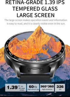 WizBay Premium Select 1.39" 2in1 Sport Smartwatch Zwart